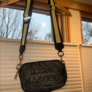Marc Jacobs Black Belt Bag with Yellow Accents